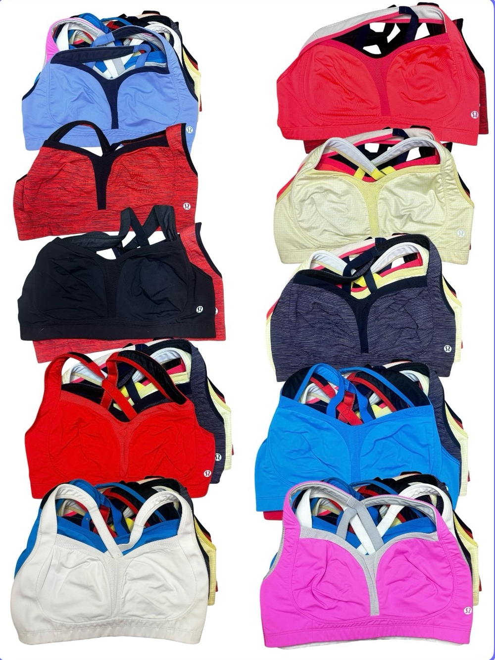 10 pairs of colorful Lululemon tata tamer Sports Bra (34DD) - Picture 2 of 4
